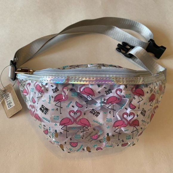 Flamingo Clear Fanny Pack/ Belt Bag- Waterproof - Picture 5 of 10